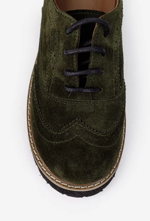 Pantofi dama NUR kaki din piele intoarsa