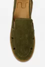 Pantofi dama NUR kaki din piele intoarsa cu decupaje