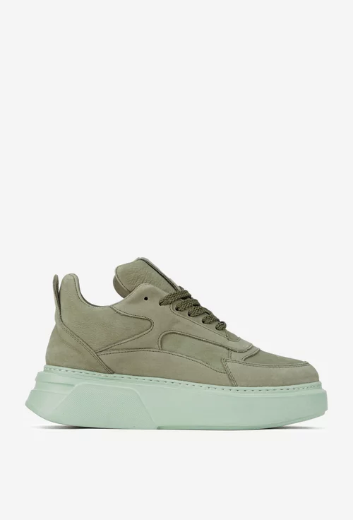 Pantofi dama NUR kaki din piele nabuc