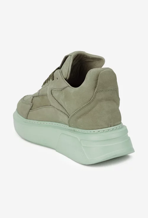 Pantofi dama NUR kaki din piele nabuc