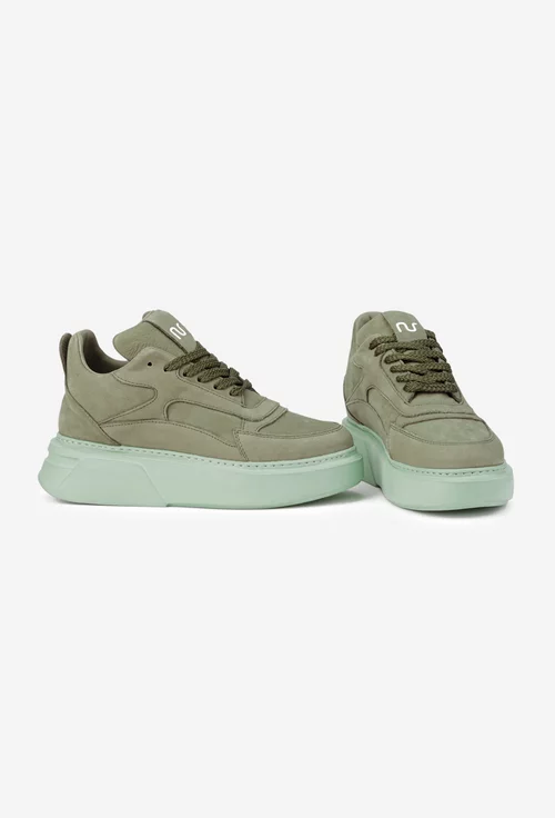 Pantofi dama NUR kaki din piele nabuc