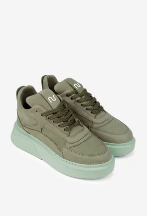 Pantofi dama NUR kaki din piele nabuc