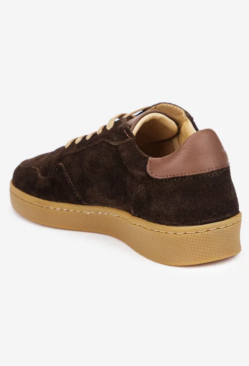 Pantofi dama NUR maro din piele intoarsa