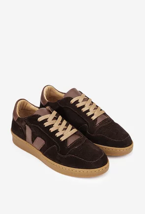 Pantofi dama NUR maro din piele intoarsa