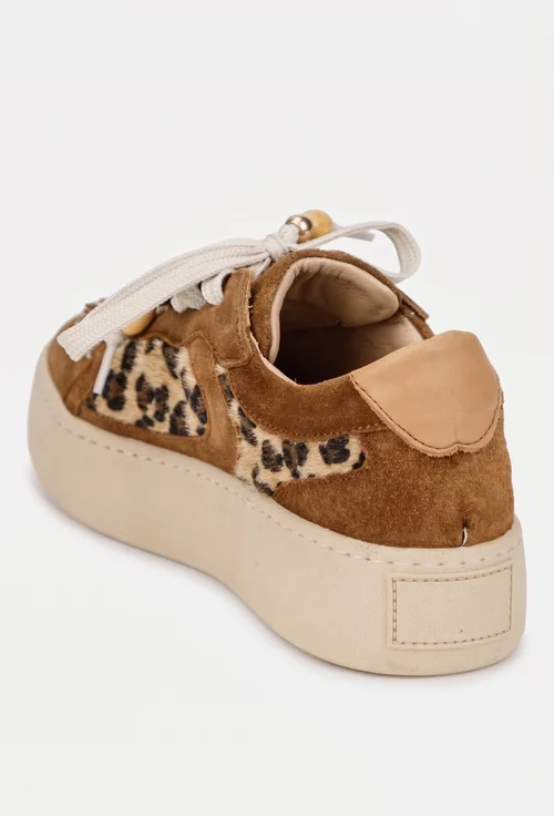 Pantofi dama NUR maro din piele intoarsa picture - 4