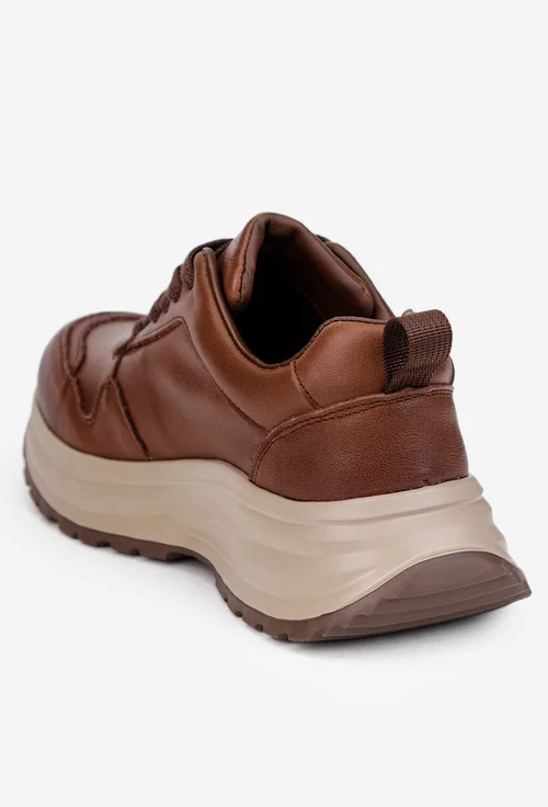 Pantofi dama NUR maro din piele naturala