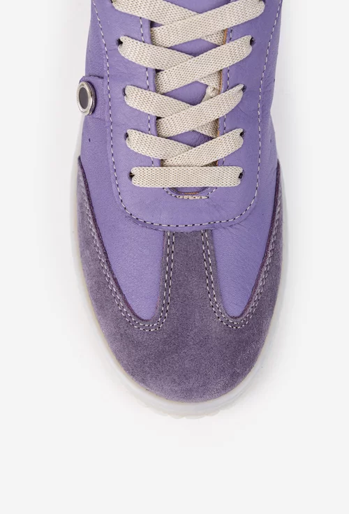 Pantofi dama NUR mov din piele