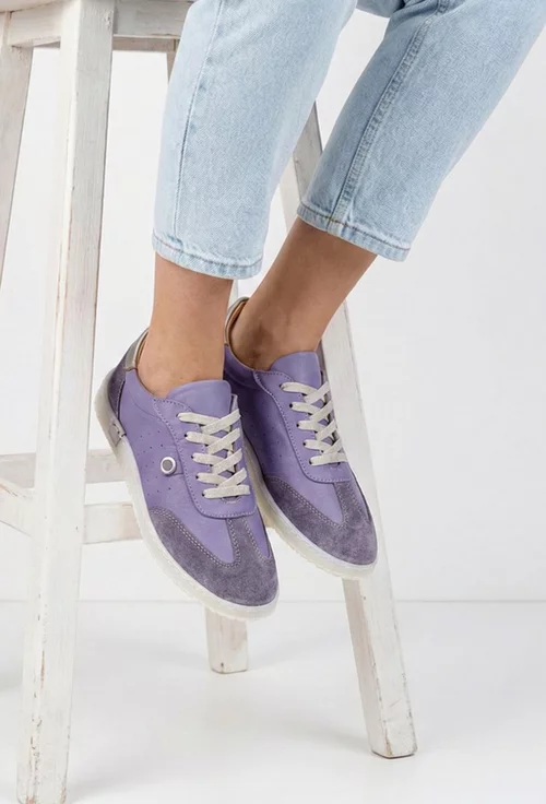 Pantofi dama NUR mov din piele