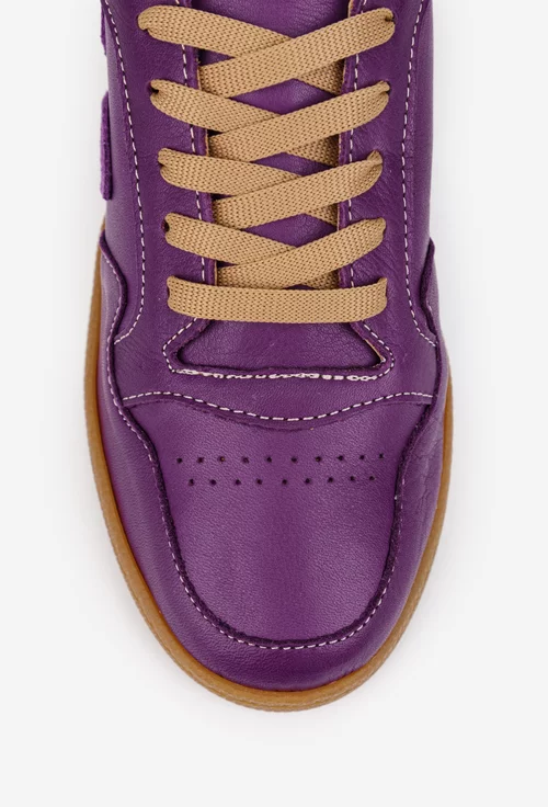 Pantofi dama NUR mov din piele naturala