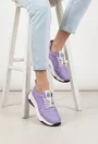 Pantofi dama NUR mov din piele naturala cu model
