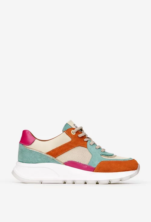 Pantofi dama NUR multicolori din piele