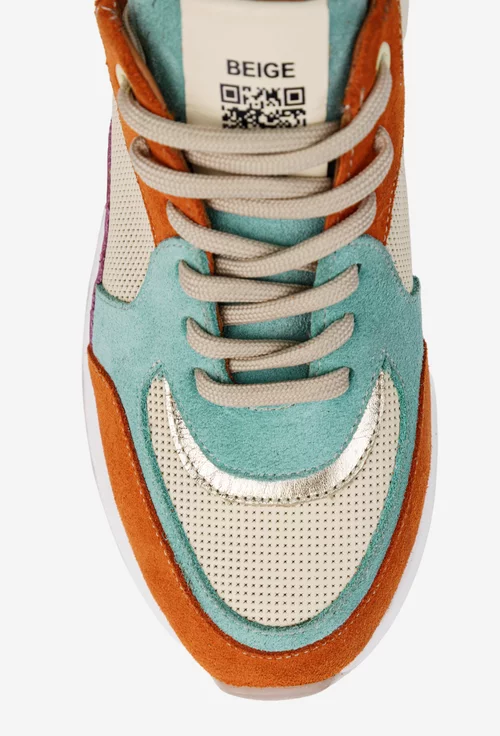 Pantofi dama NUR multicolori din piele