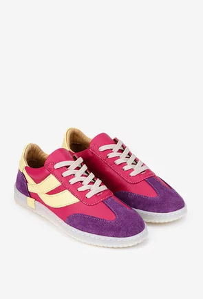 Pantofi dama NUR multicolori din piele naturala