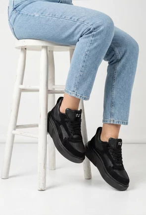 Pantofi dama NUR negri din piele