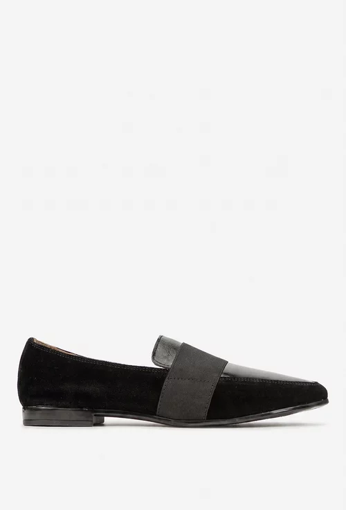 Pantofi dama NUR negri din piele cu varful ascutit picture - 3