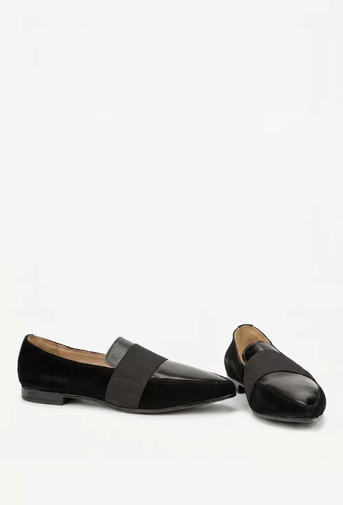 Pantofi dama NUR negri din piele cu varful ascutit picture - 6