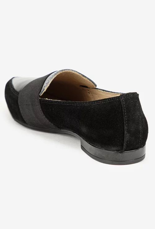 Pantofi dama NUR negri din piele cu varful ascutit picture - 7