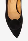 Pantofi dama NUR negri din piele intoarsa