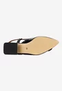 Pantofi dama NUR negri din piele lacuita cu ornament floare