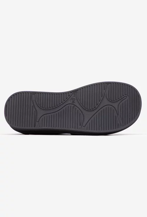 Pantofi dama NUR negri din piele nabuc cu ornament
