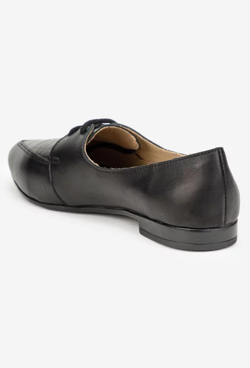 Pantofi dama NUR negri din piele naturala picture - 3