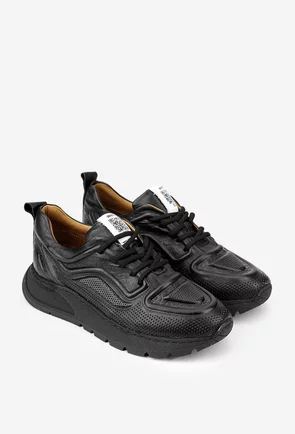 Pantofi dama NUR negri din piele naturala