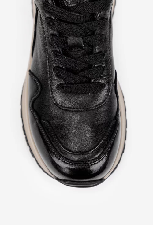 Pantofi dama NUR negri din piele naturala