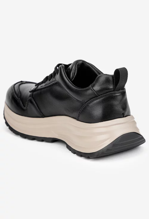 Pantofi dama NUR negri din piele naturala