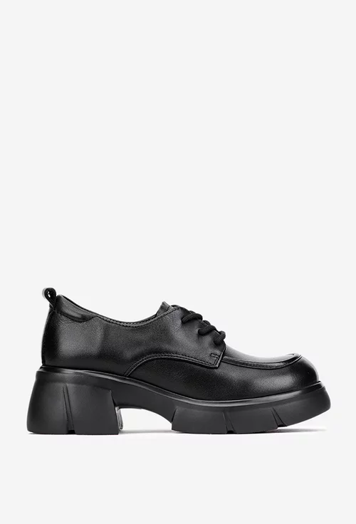 Pantofi dama NUR negri din piele naturala