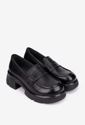 Pantofi dama NUR negri din piele naturala