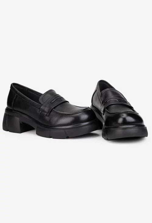 Pantofi dama NUR negri din piele naturala