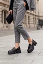 Pantofi dama NUR negri din piele naturala