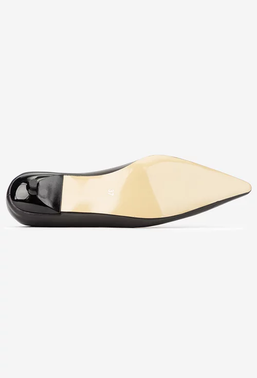 Pantofi dama NUR negri din piele naturala cu varful ascutit picture - 6