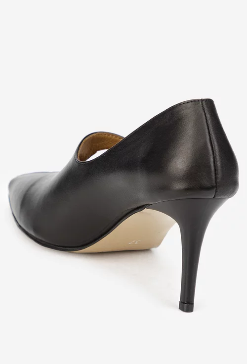 Pantofi dama NUR negri din piele naturala stiletto picture - 4