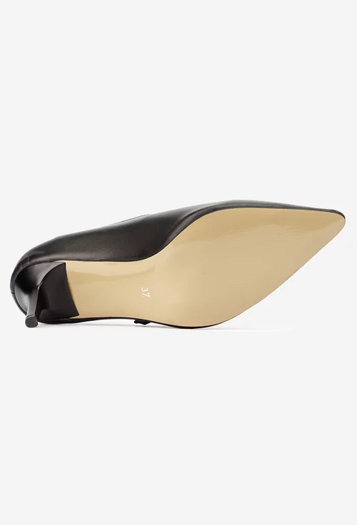 Pantofi dama NUR negri din piele naturala stiletto picture - 5