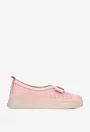 Pantofi dama NUR roz pudra din piele naturala cu ornament