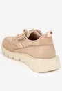 Pantofi dama NUR taupe din piele box si intoarsa