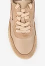 Pantofi dama NUR taupe din piele box si intoarsa