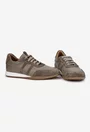 Pantofi dama NUR taupe din piele cu aspect perforat