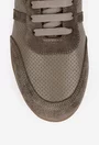 Pantofi dama NUR taupe din piele cu aspect perforat