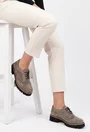 Pantofi dama NUR taupe din piele intoarsa