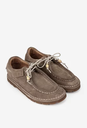 Pantofi dama NUR taupe din piele intoarsa