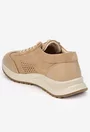 Pantofi dama NUR taupe din piele intoarsa si box