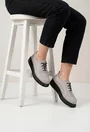 Pantofi dama NUR taupe din piele naturala cu aspect perforat