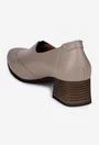 Pantofi dama NUR taupe din piele naturala cu toc