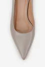 Pantofi dama NUR taupe din piele naturala cu varful ascutit