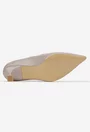 Pantofi dama NUR taupe din piele naturala cu varful ascutit