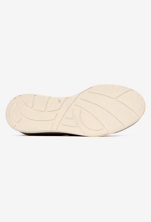 Pantofi dama NUR taupe din piele perforata