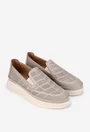 Pantofi dama NUR taupe din piele perforata