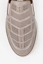 Pantofi dama NUR taupe din piele perforata